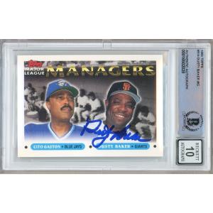 Dusty Baker San Francisco Giants Signed 1993 Topps Card BGS Auto 10 Graded Slab Purchase Cheap Pice