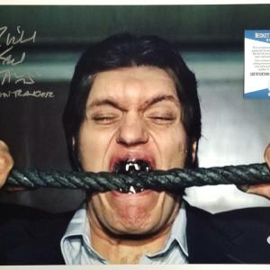 Richard Kiel signed "Jaws" 11x14 #1 Moonraker Autograph   Inscription  BAS COA Free Shipping Best Store To Get