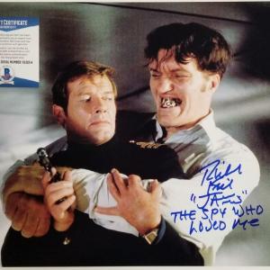 Richard Kiel signed "Jaws" 11x14 #2 The Spy Who Loved Me   Inscription  BAS COA High Quality