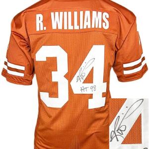 Ricky Williams signed Texas Orange Custom College Jersey HT 98 (Heisman)- JSA Outlet Factory Outlet