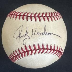 RICKEY HENDERSON SIGNED OFFICIAL A.L BASEBALL vintage Early Auto HOF Psa Coa Free Shipping Perfect