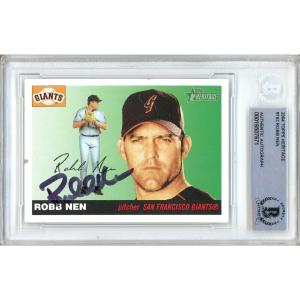 Robb Nen San Francisco Giants Signed 2004 Topps Heritage Card Beckett Authentic Auto Slab Sale 2025 Unisex