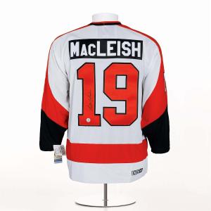 Rick MacLeish Signed Philadelphia Flyers White Vintage CCM Jersey Free Shipping Order