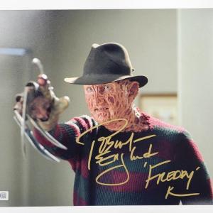 Robert Englund signed "Freddy K" Krueger 11x14 photo autograph  Beckett BAS Outlet Factory Outlet