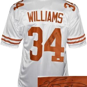 Ricky Williams signed Texas White TB Custom Stitched College Style Jersey - JSA Best Pices Cheap Pice