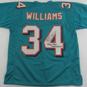 Ricky Williams Signed Replica Dolphins Jersey w/ Hitting Holes Insc JSA Witness Outlet Get To Buy
