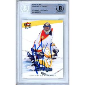 Roberto Luongo Florida Panthers Signed 2006-07 Fleer Ultra Card Beckett Auth Auto Slab HOF Factory Outlet Cheap Pice