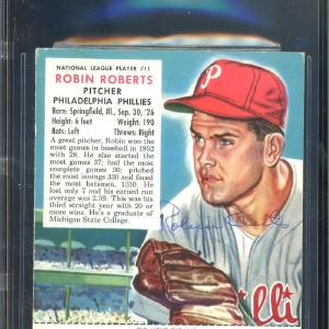 Robin Roberts Beckett BAS Vintage Signed 1953 Red Man With Tab Autograph 2025 Cheap Online