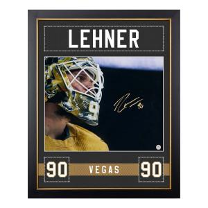 Robin Lehner Autographed Vegas Golden Knights Uniform Graphic 26x32 Frame Sale Best
