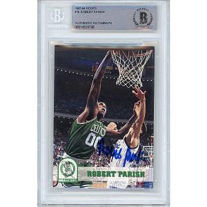 Robert Parish Signed Boston Celtics 1993-1994 Hoops Basketball Card Beckett Slab 2025 Newest Cheap Online