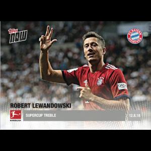 ROBERT LEWANDOWSKI TOPPS NOW BUNDESLIGA #1 SUPERCUP TREBLE BAYERN MUNCHEN CARD Free Shipping 100% Guaranteed