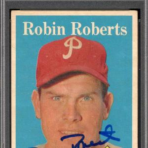 Robin Roberts Gem Mint 10 PSA DNA Signed 1958 Topps Autograph Reliable Online