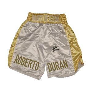 Roberto Duran Boxer Autographed Signed Pro-Style White Trunks (JSA COA) Free Shipping The Cheapest