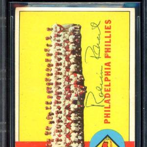 Robin Roberts Beckett BAS Signed 1963 Topps Team Autograph Sale 100% Authentic