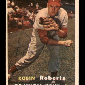 Robin Roberts Autographed 1957 Topps Card #15 Philadelphia Phillies SKU #198503 Cheap Factory Outlet