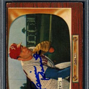 Robin Roberts Gem Mint 10 PSA DNA Signed 1955 Bowman Autograph Pices For Sale