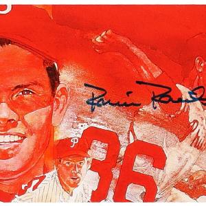 Robin Roberts Philadelphia Phillies and Hall of Famer Signed 4x6 Career Stats Postcard (Beckett) Best Sale Online