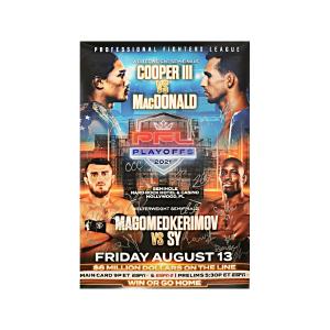 PFL Playoffs Semi-Final #1 Autographed Event Poster From August 13th, 2021 In Hollywood, FL Inexpensive