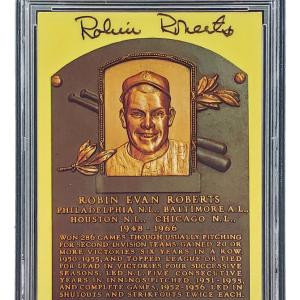 Robin Roberts Signed 4x6 Philadelhia Phillies HOF Plaque Card PSA/DNA 85027816 Sale Online Online