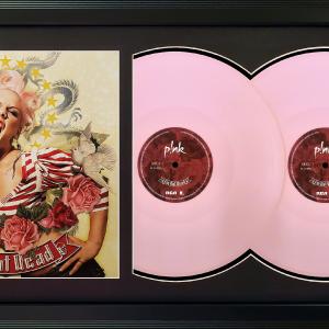 Pink I'm Not Dead Double Vinyl Record & Cover Professionally Framed 17.5 x 34.5 Display with a Black Mat Wide Range Of Cheap Online