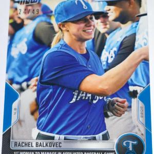RACHEL BALKOVEC TOPPS NOW BLUE PARALLEL #24/49 CARD #MILB-1 1st WOMAN TO MANAGE Clearance 100% Original