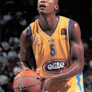 Maceo Baston signed 8x10 photo PSA/DNA Maccabi Tel Aviv Autographed Visit New