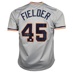 Cecil Fielder Signed Detroit Grey Baseball Jersey (JSA) Cheap Wiki