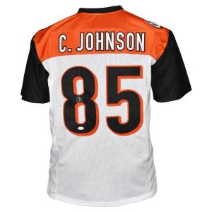 Chad Johnson Signed Cincinnati Pro White Football Jersey (JSA) Sale Visit