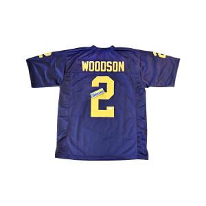Charles Woodson Michigan Wolverines Autographed Signed Inscribed Blue Custom Jersey (JSA) Cheap Sale Low Cost