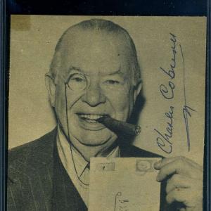 Charles Coburn PSA DNA Coa Signed Vintage Photo Postcard Autograph For Nice For Sale