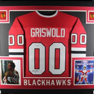 Chevy Chase Autographed/Signed Pro Style Framed Red XL Jersey Beckett 40129 Outlet New Styles