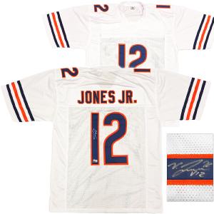 CHICAGO BEARS VELUS JONES JR. AUTOGRAPHED WHITE JERSEY BECKETT WITNESS 234652 Discount Pices