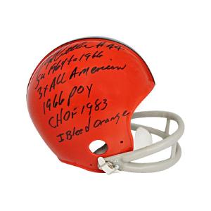 Floyd Little Autographed and Multi Inscribed Syracuse University Throwback Mini Helmet w/5 Inscriptions (PSA Auth) Cheap Sale Geniue Stockist