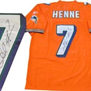 Chad Henne Autographed / Signed Authentic Miami Dolphins Orange Jersey Outlet