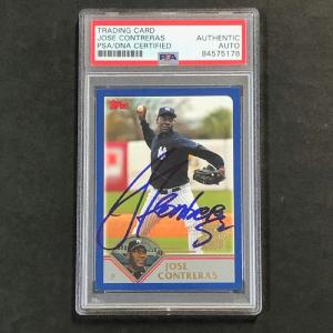 2003 Topps #612 Jose Contreras Signed Card PSA Slabbed Auto Yankees Cheap Sale 2025 New