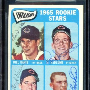 Bill Davis Mike Hedlund Floyd Weaver Ray Barker Beckett BAS Signed 1965 Topps Ro Get To Buy Sale Online