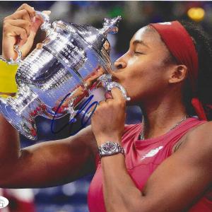 COCO GAUFF SIGNED AUTOGRAPHED 8X10 PHOTO 2023 US OPEN WIN FRENCH WIMBLEDON JSA * Clearance Amazing Pice