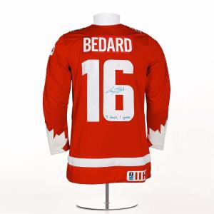 Connor Bedard Signed Team Canada Nike Jersey with 4 Goals 1 Game Note Cheap Sale Outlet Locations