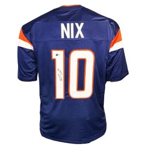 Bo Nix Signed Denver Navy Football Jersey (Beckett) For Sale Sale Online