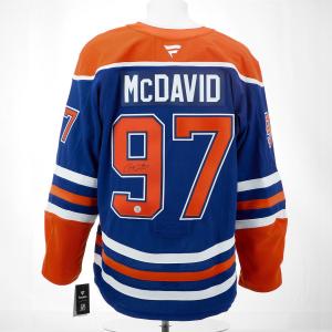 Connor McDavid Autographed Edmonton Oilers Fanatics On Ice Authentic Jersey Wiki For Sale
