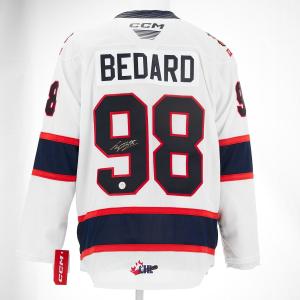 Connor Bedard Signed Regina Pats White Replica CCM Hockey Jersey Clearance Choice