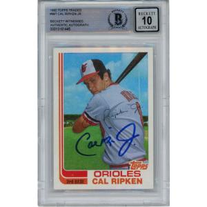 Cal Ripken Jr Autographed 1982 Topps Traded 98T Grade 10 Auto Card Beckett 47706 2025 New Sale Online