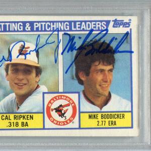 Cal Ripken Jr.  & Mike Boddicker Autographed 1984 Topps Card (PSA) Buy Cheap Pice
