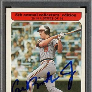 Cal Ripken Jr Gem Mint 10 PSA DNA Signed 1985 Topps Drake Bakeries Autograph Tumblr Online