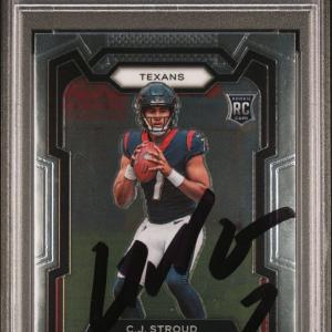 C.J. CJ STROUD SIGNED 2023 PANINI PRIZM #339 ROOKIE CARD TEXANS PSA/DNA AUTO 10 Collections