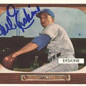 Carl Erskine Autographed / Signed Replica 1953 Topps Brooklyn Dodgers Baseball C Sale Explore