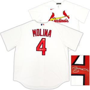 CARDINALS YADIER MOLINA AUTOGRAPHED SIGNED WHITE NIKE JERSEY SIZE XL JSA 224686 Outlet Store Locations