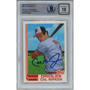Cal Ripken Jr Autographed 1982 Topps Traded 98T Grade 10 Auto Card Beckett 47700 Cheap Newest