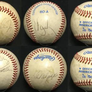 Cal Ripken Jr signed AL Lee MacPhail baseball rare rookie auto Bumbry Shelby COA Buy Cheap Brand New Unisex