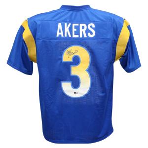 Cam Akers Autographed/Signed Blue Pro Style Jersey Beckett 40317 Discount 2025 New